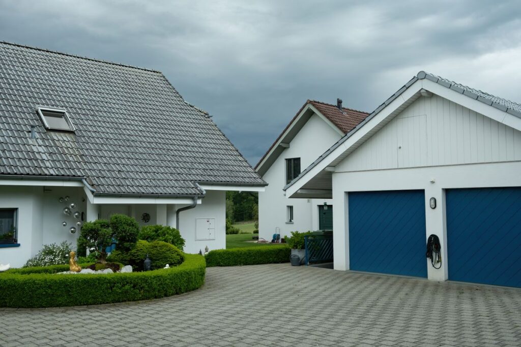 Residential concrete driveway